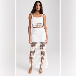 Saylor Elie Fringe Midi Skirt Set